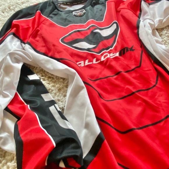 Women’s BMX motocross biking black and red jersey long sleeve shirt. Siz… - Picture 2 of 4